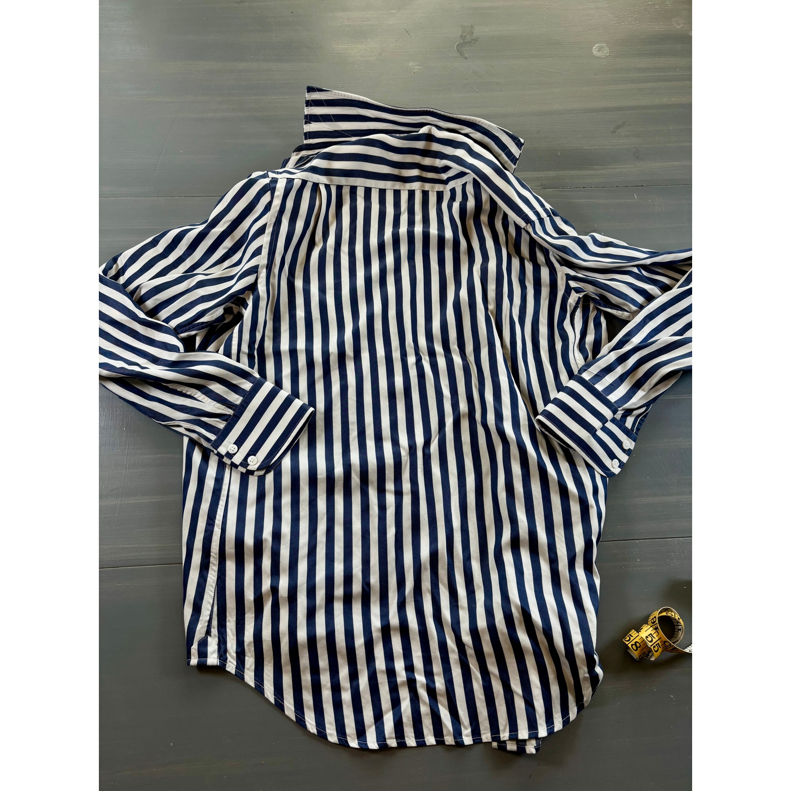 Boyfriend (Wnu)With Nothing Underneath Navy & White Button Down Women 2 — image 6 of 8